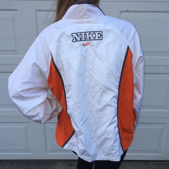 Nike Other - NIKE VINTAGE WINDBREAKER ORANGE WHITE SIZE XL